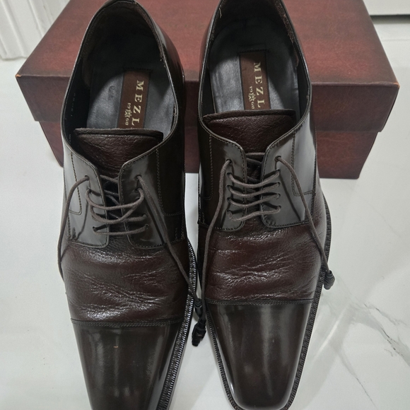 Mezlan Brown Oxford Dress Shoes Polished Leather and Traditional Lace-Up  Sz 8.5 main image 6